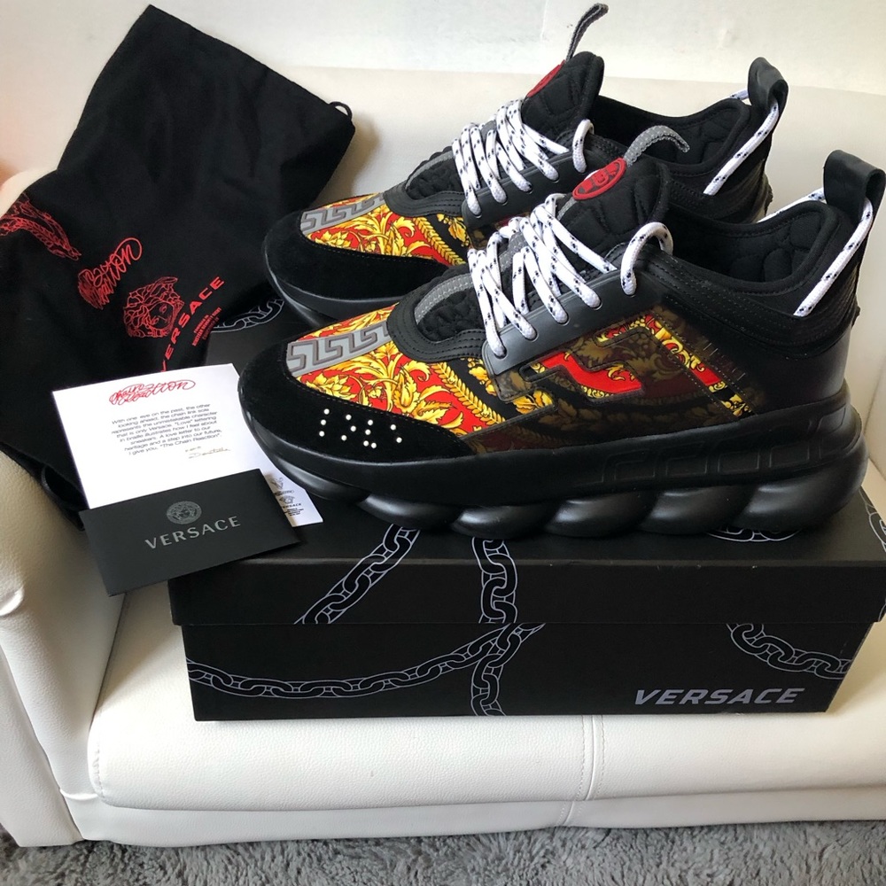 Versace Chain Reaction Heritage Baroque Print Sneakers